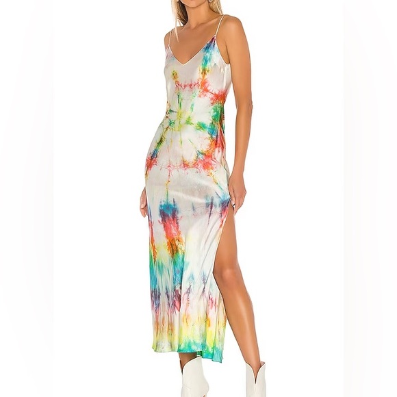 Dannijo tie dye slip maxi dress tie dye size xsmall - Picture 4 of 8